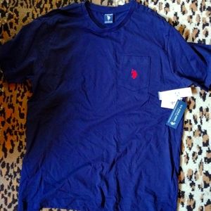 Men's sz.L pocket crew tee US POLO ASSN.NAVY